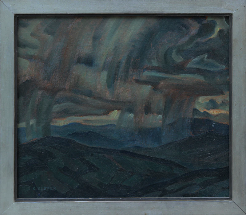 George Douglas Pepper, Storm on the Laurentians, oil on board - view 2