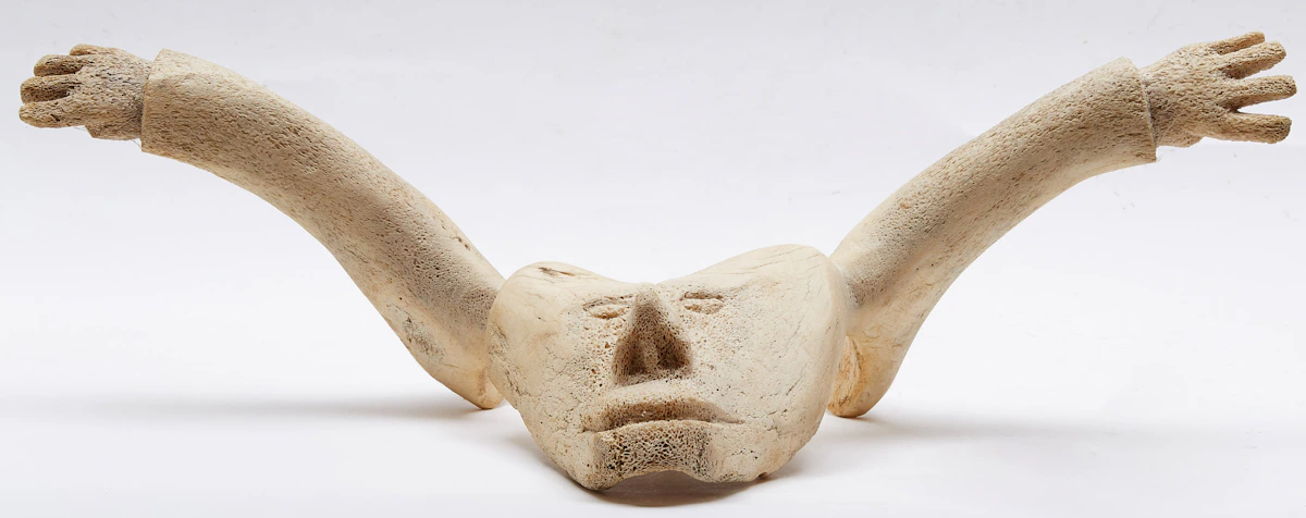Jaco Ishulutaq, Shaman in Flight, whale bone