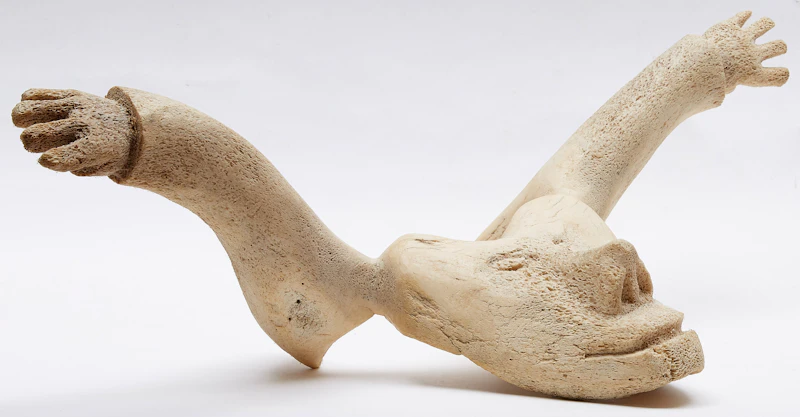 Jaco Ishulutaq, Shaman in Flight, whale bone - view 2