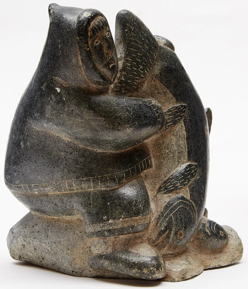 Kakagayuk, Hunter with Catch, stone - view 3