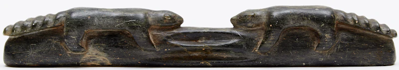 Nuveeya Ipellie, Beavers Facing Each Other On A Log, stone - view 4