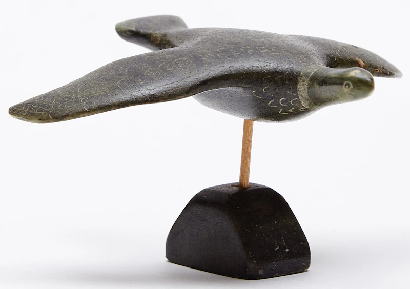 Unidentified Inuit Artist, Goose in Flight, stone; wood - view 2