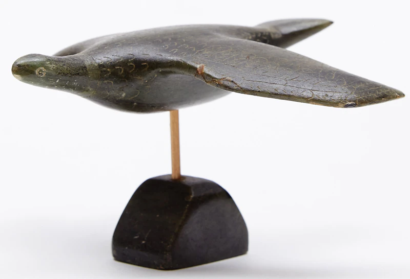 Unidentified Inuit Artist, Goose in Flight, stone; wood - view 3