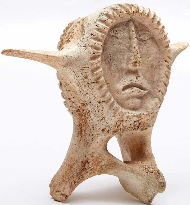 Unidentified Inuit Artist, Opposing Spirits, two-sided whale bone - view 2