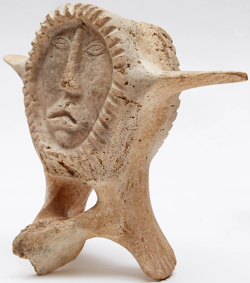 Unidentified Inuit Artist, Opposing Spirits, two-sided whale bone - view 3