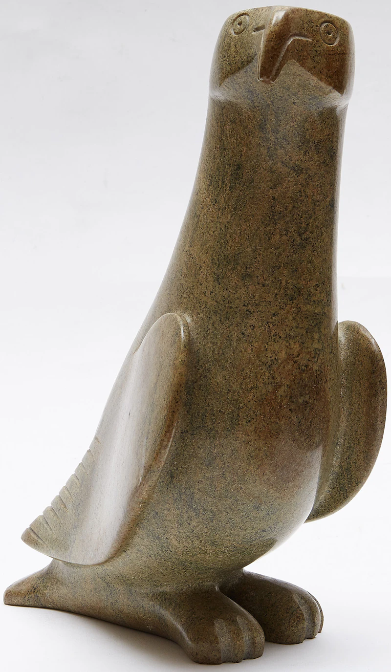 Peter Ningyok, Attentive Bird, stone - view 2