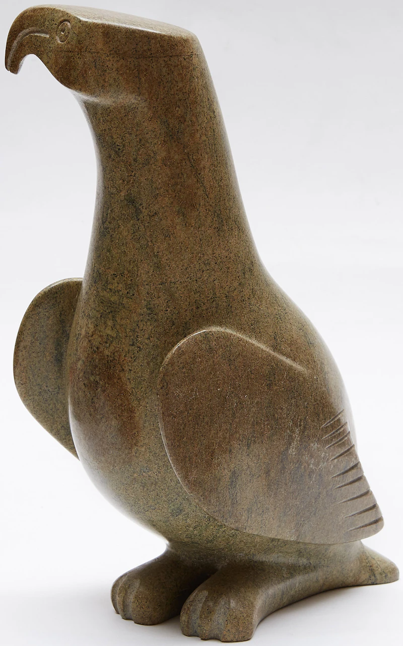 Peter Ningyok, Attentive Bird, stone - view 3