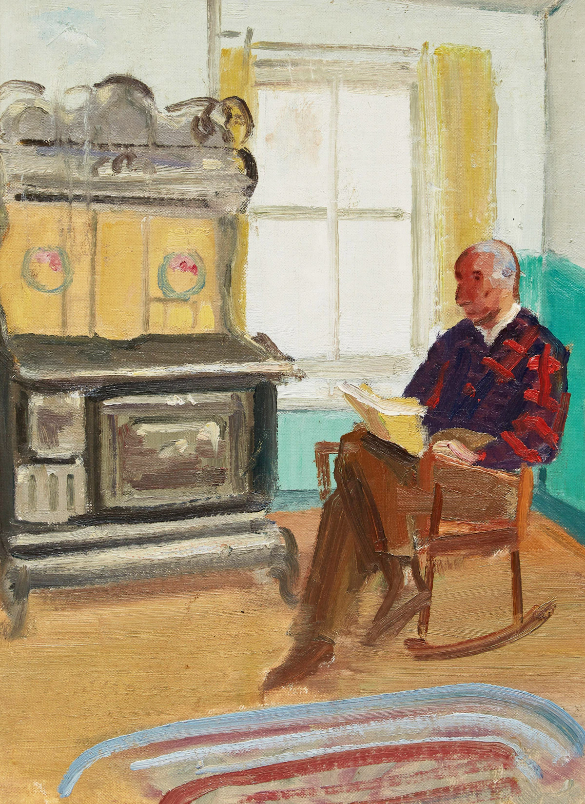 George Douglas Pepper, Portrait of A.Y. Jackson, oil on canvas board