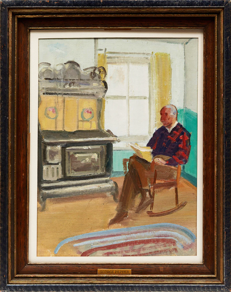 George Douglas Pepper, Portrait of A.Y. Jackson, oil on canvas board - view 2