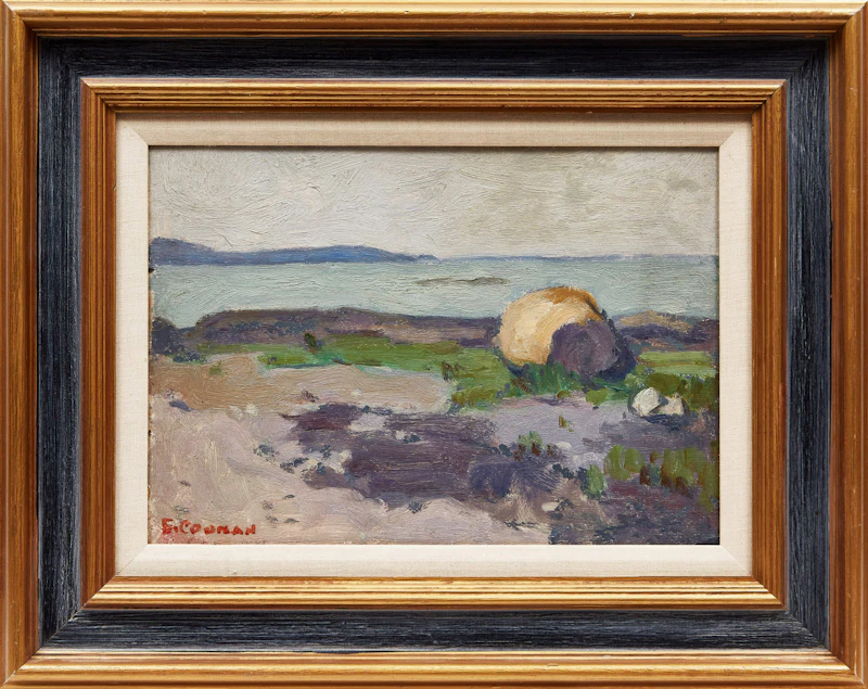 Emily Coonan, On the St. Lawrence, Near Cacouna, oil on board - view 2