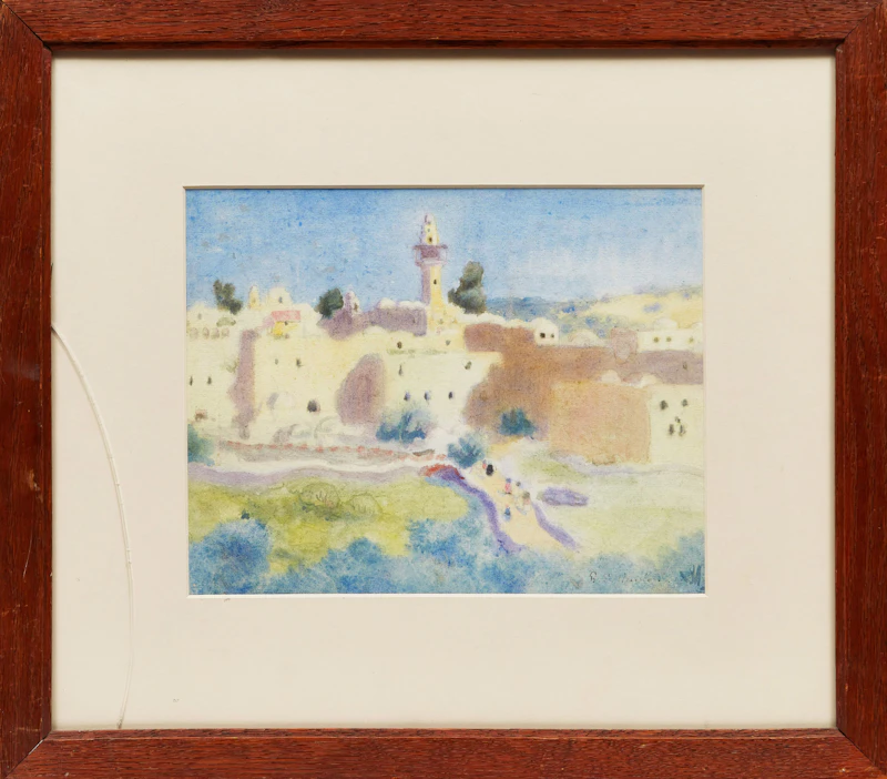 Randolph Stanley Hewton, Morocco; European Village, two watercolours - view 2