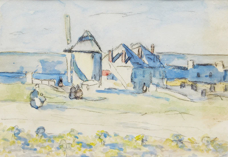 Randolph Stanley Hewton, Morocco; European Village, two watercolours - view 4