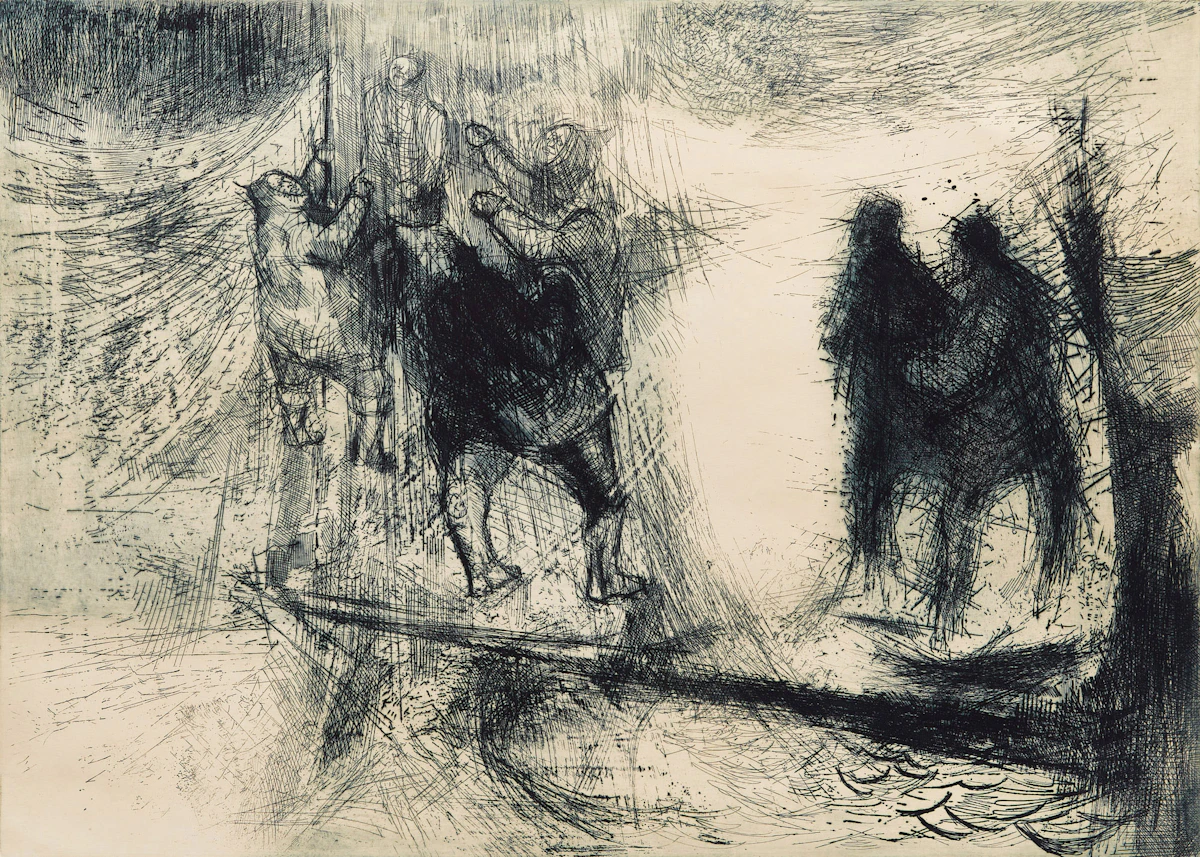 David Lloyd Blackwood, Lost Party, etching, 1963
