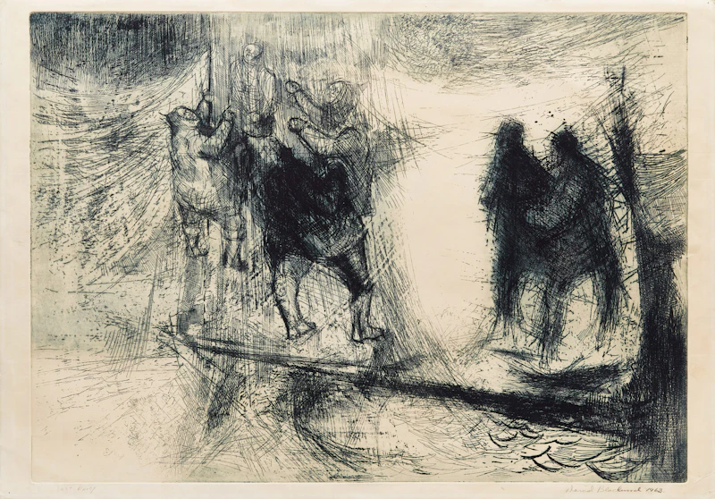 David Lloyd Blackwood, Lost Party, etching, 1963 - view 2