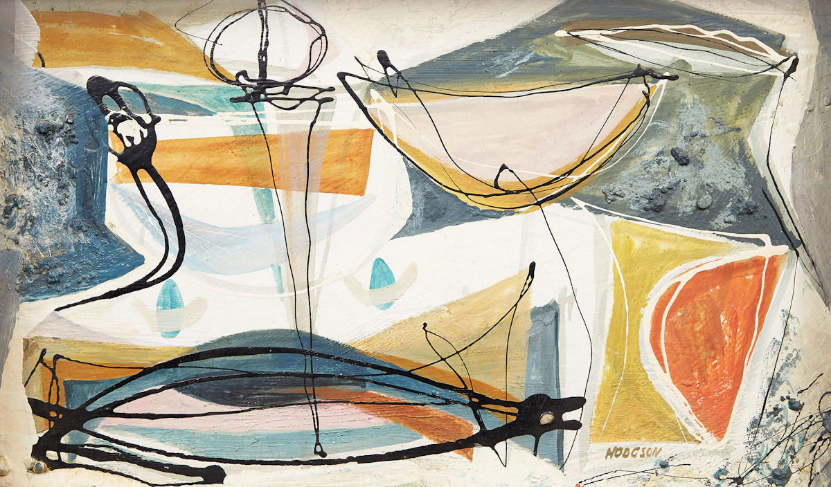 Thomas Sherlock Hodgson, Untitled Abstract, mixed media on board
