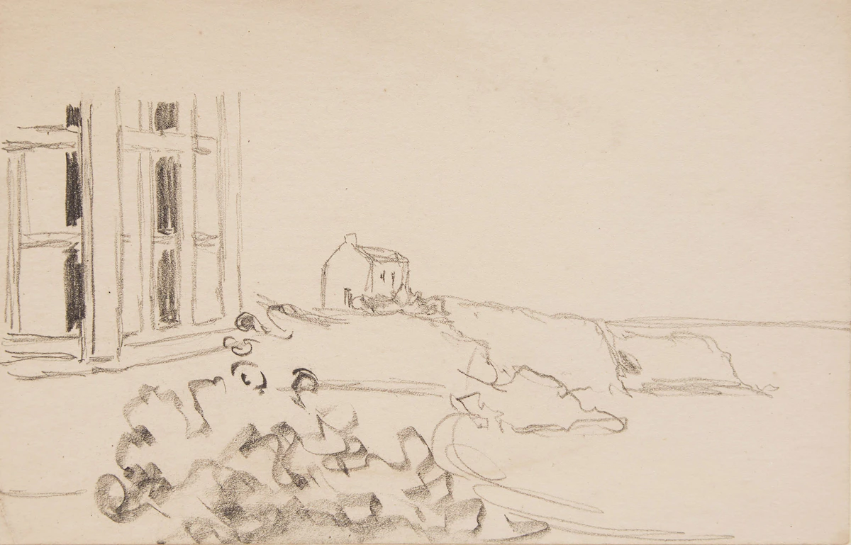 James Wilson Morrice, Untitled (Shoreline), pencil drawing
