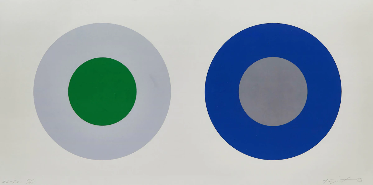 Claude Tousignant, #2-73, colour serigraph on card, 1973