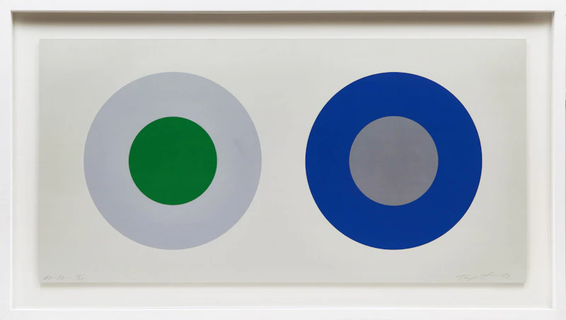 Claude Tousignant, #2-73, colour serigraph on card, 1973 - view 2