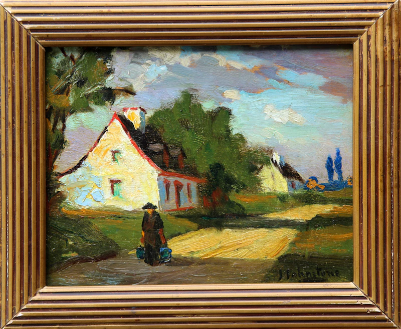 John Young Johnstone, Côte de Beaupré, oil on board, 1918 - view 2