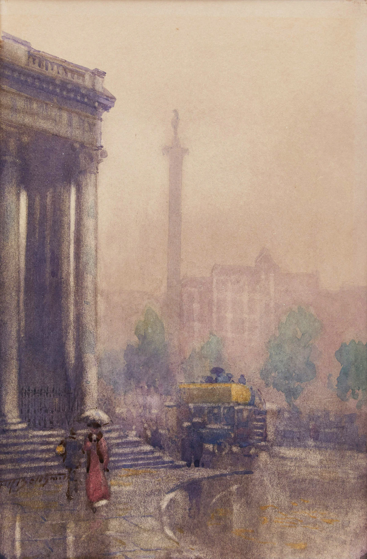 Frederic Marlett Bell-Smith, Trafalgar Square, watercolour