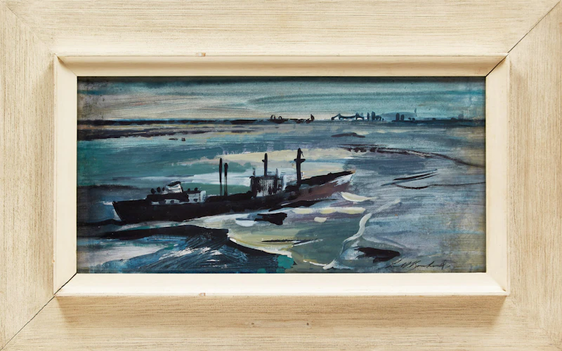 George Lorne Holland Bouchard, Seascape, mixed media on card - view 2