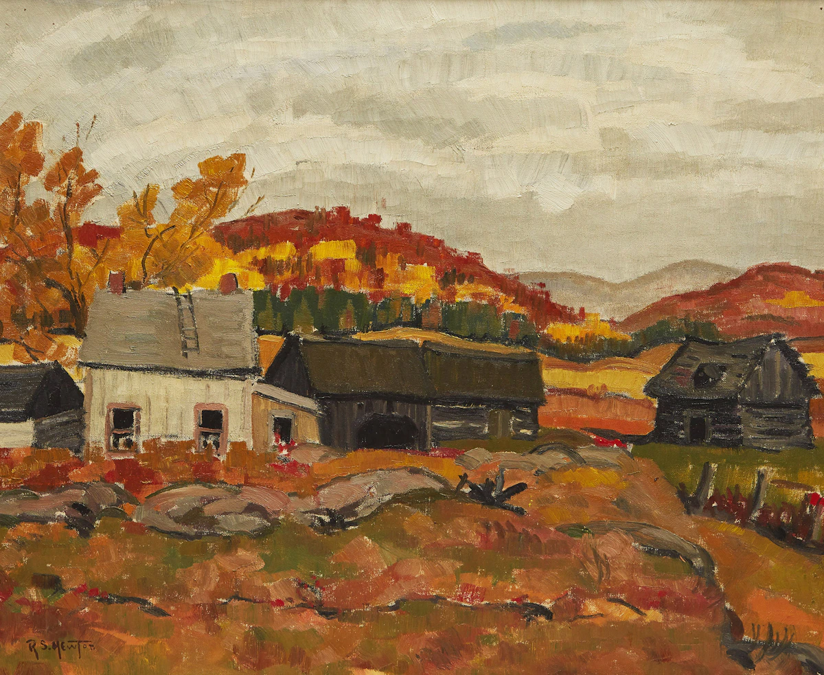 Randolph Stanley Hewton, Farm in Autumn, oil on canvas
