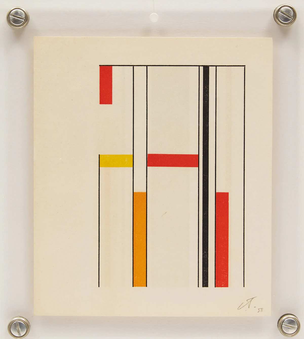 Claude Tousignant, Sans titre, double-sided silkscreen, 1958