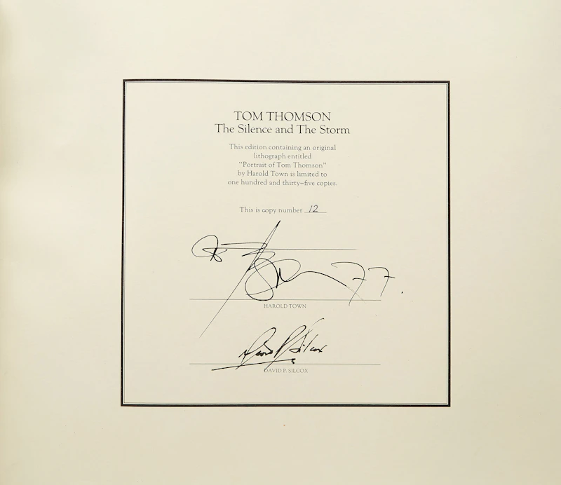 Harold Town and David P. Silcox, Tom Thomson: The Silence and The Storm (Limited Edition), book & lithograph - view 3