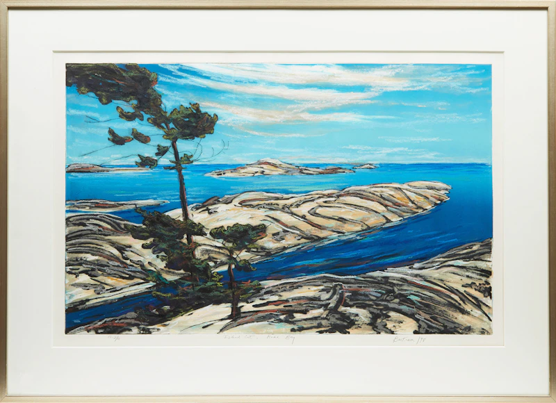 Edward John Bartram, Island Cut, Moose Bay, original etching with hand-colouring, 1998 - view 2