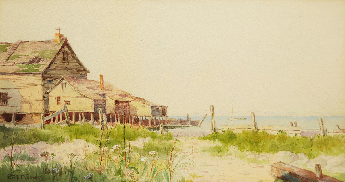 Farquhar McGillivray Strachan Knowles, Old Fish House, the Maritimes, watercolour, 1889