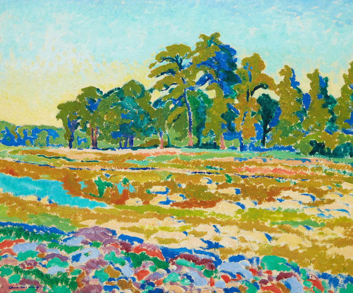 Clark Holmes McDougall, Landscape, Glen Allan, oil on paper, 1952