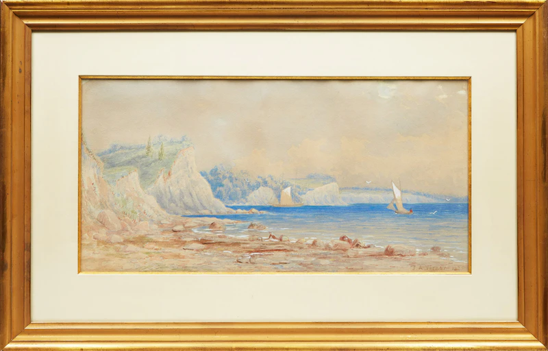 Frederick Arthur Verner, Port Union near Scarborough Bluffs, watercolour heightened with white, 1875 - view 2