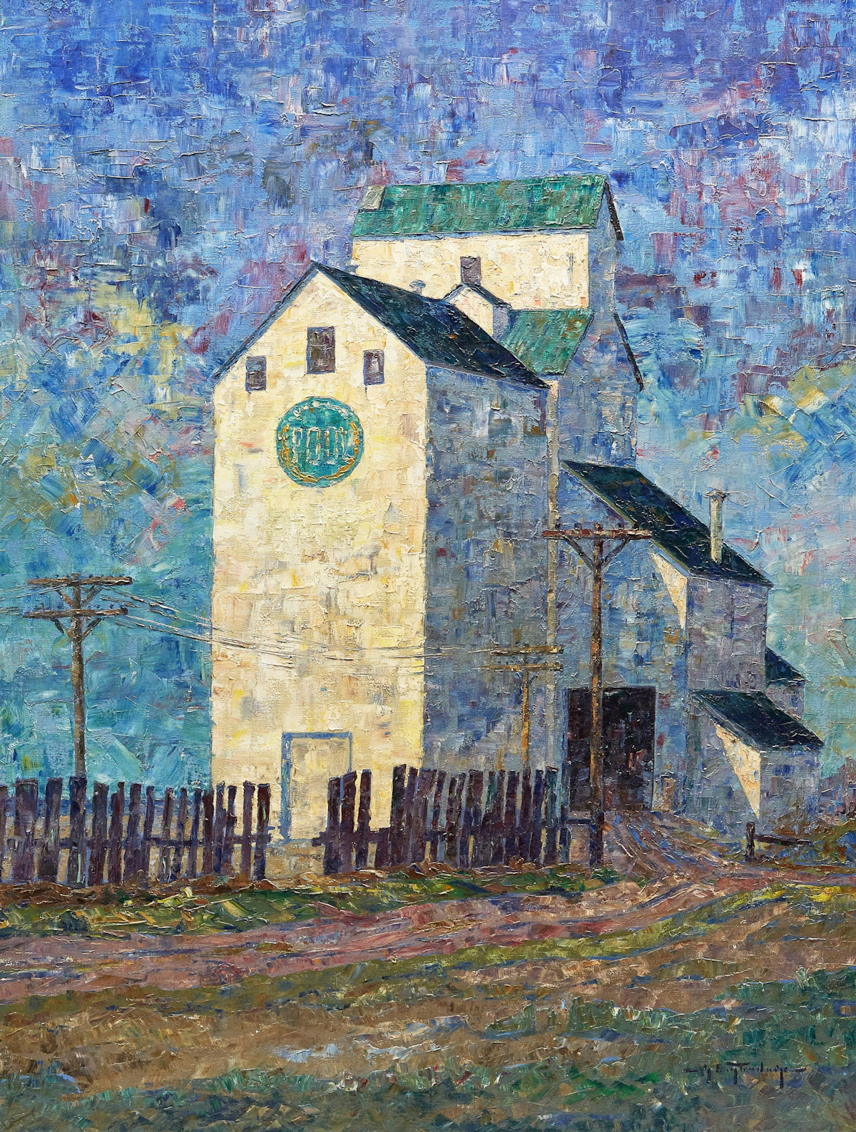 George Buytendorp, Manitoba Elevator, oil on canvas
