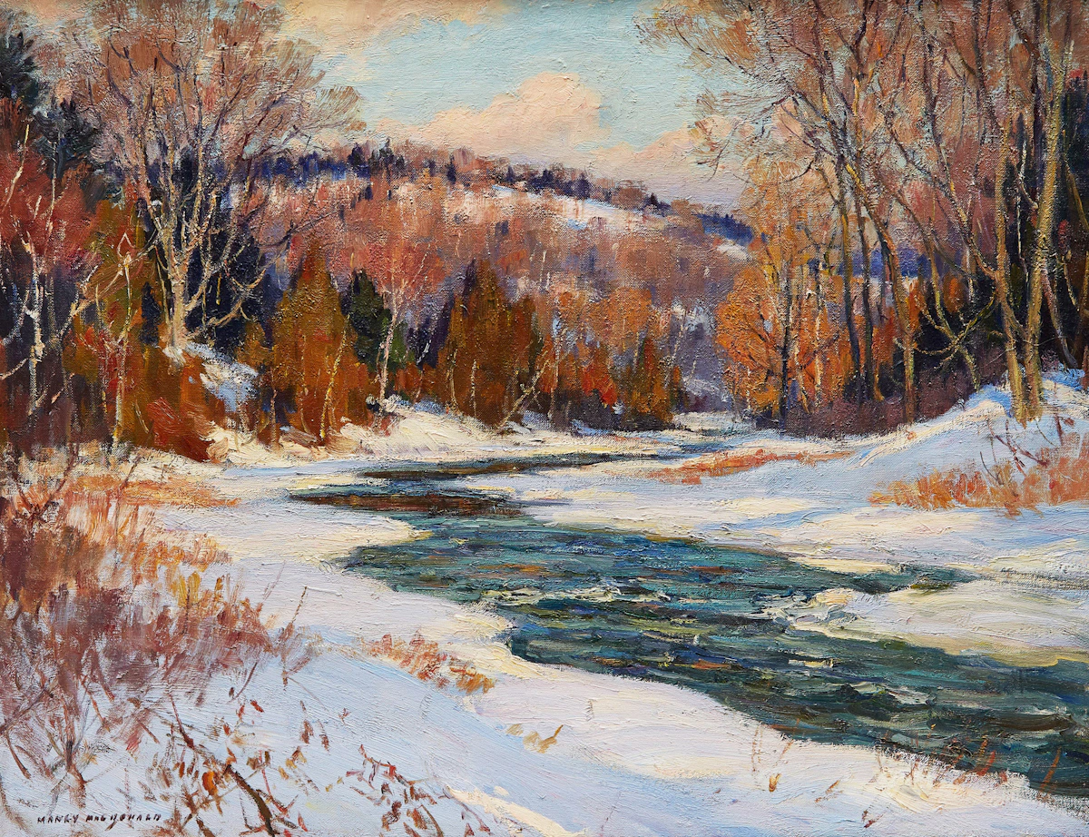 Manly Edward MacDonald, Winter Breakup on the Don, oil on canvas