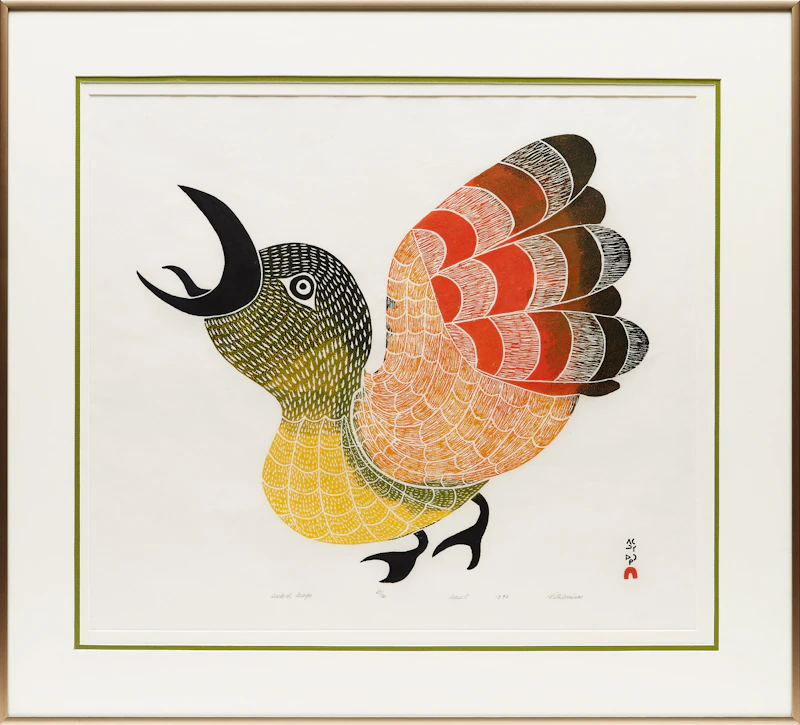 Pitaloosie Saila, Bird of Sargo, stonecut, 1972 - view 2