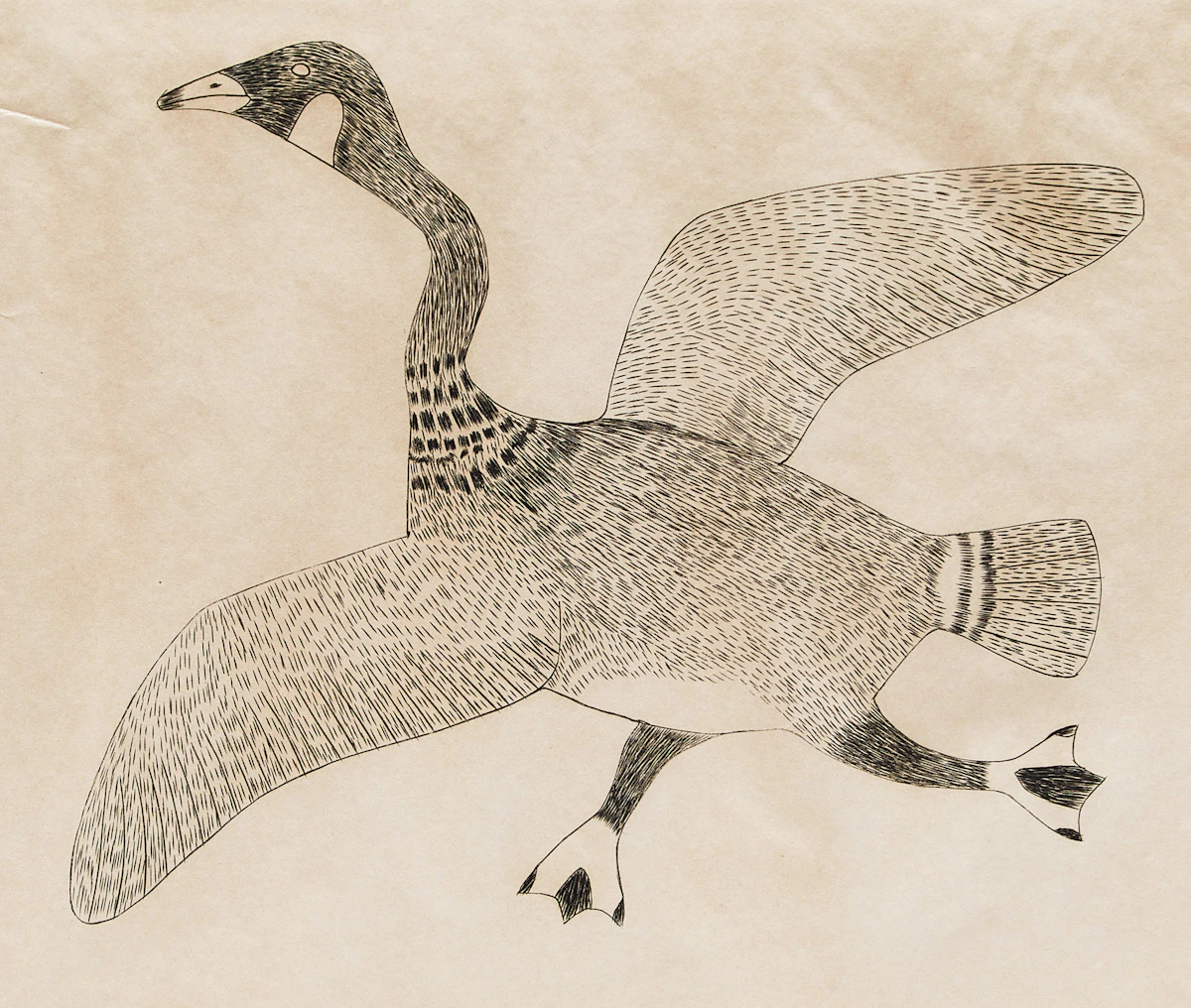Lukta Qiatsuk, Goose, engraving, 1963