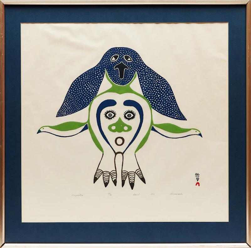 Eliyakota Samualie, Composition, stonecut, 1972 - view 2