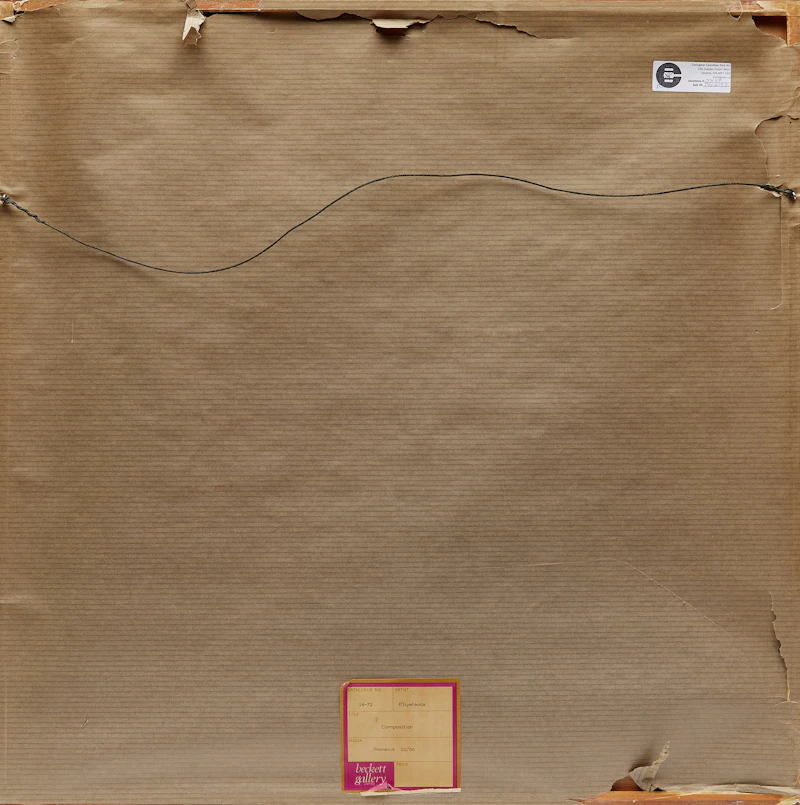Eliyakota Samualie, Composition, stonecut, 1972 - view 3