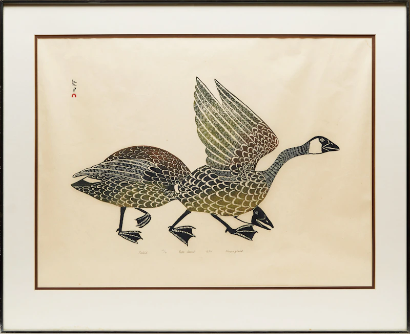 Kananginak Pootoogook, Neeleit, stonecut, 1973 - view 2