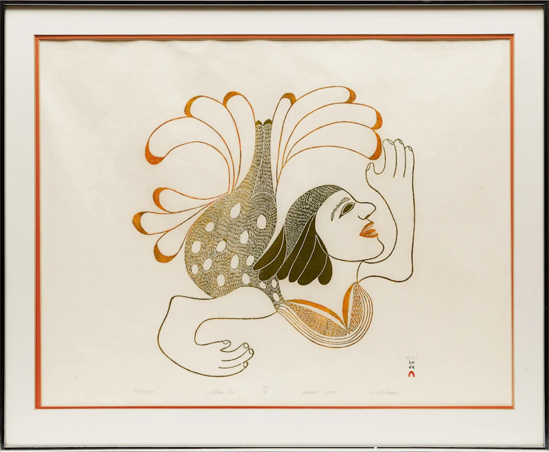 Pitaloosie Saila, Taleelayo, stonecut, 1974 - view 2