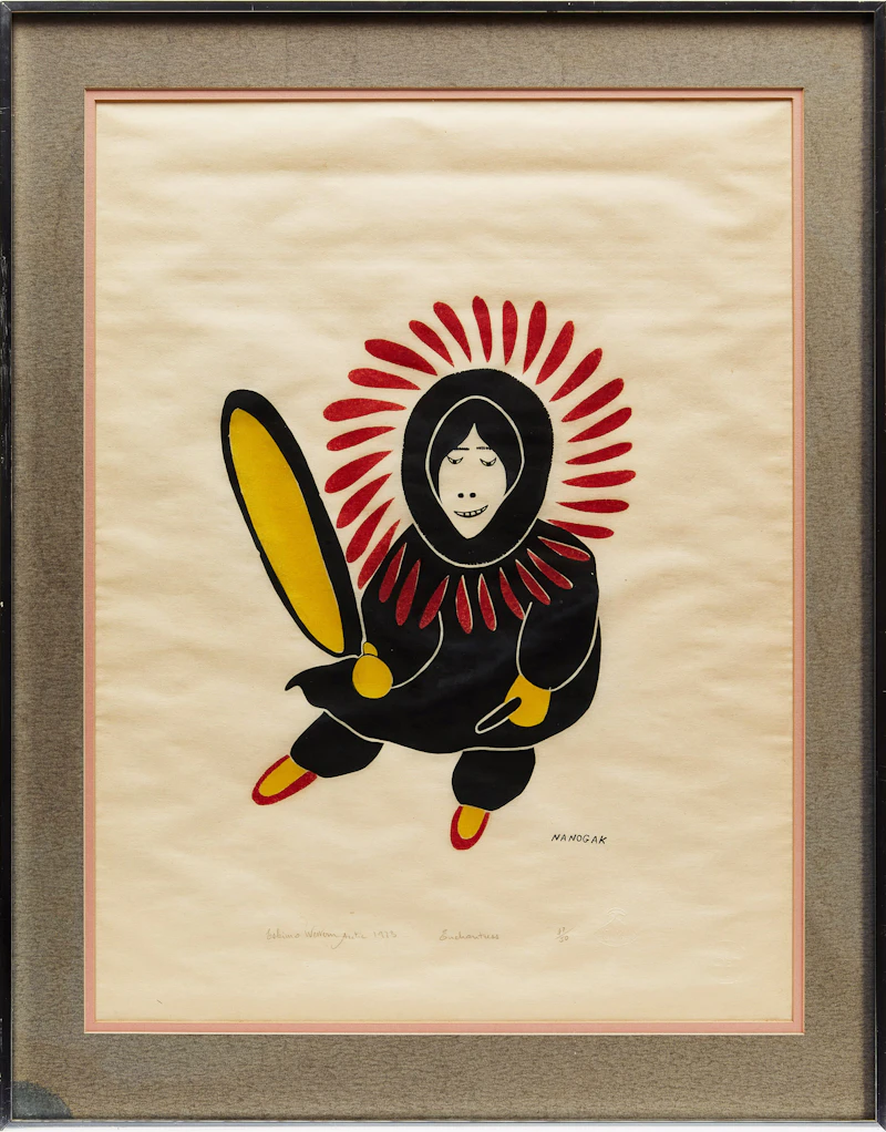 Agnes Nanogak, Enchantress, stonecut, 1973 - view 2