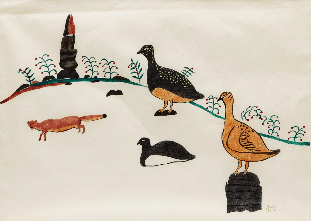 William and Martha Noah, Autumn, colour lithograph, 1973