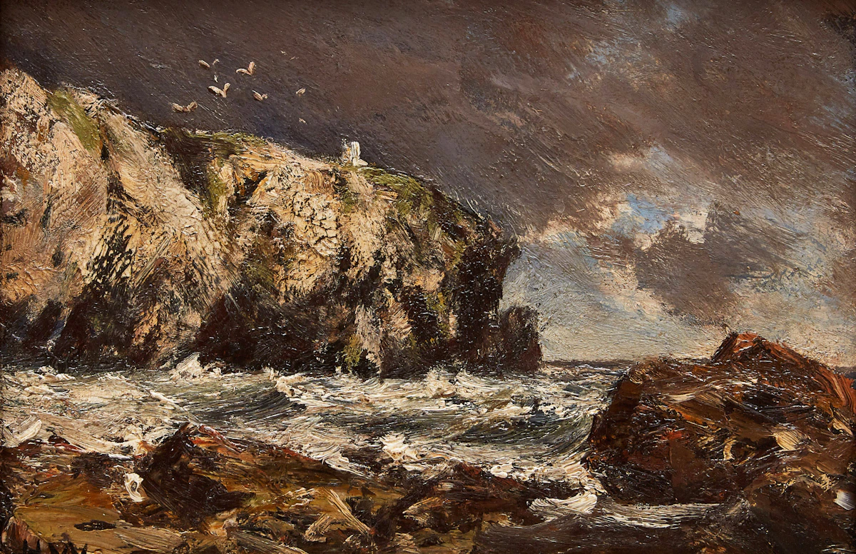 Homer Ransford Watson, The Cliff Light, Cape Breton, oil on board