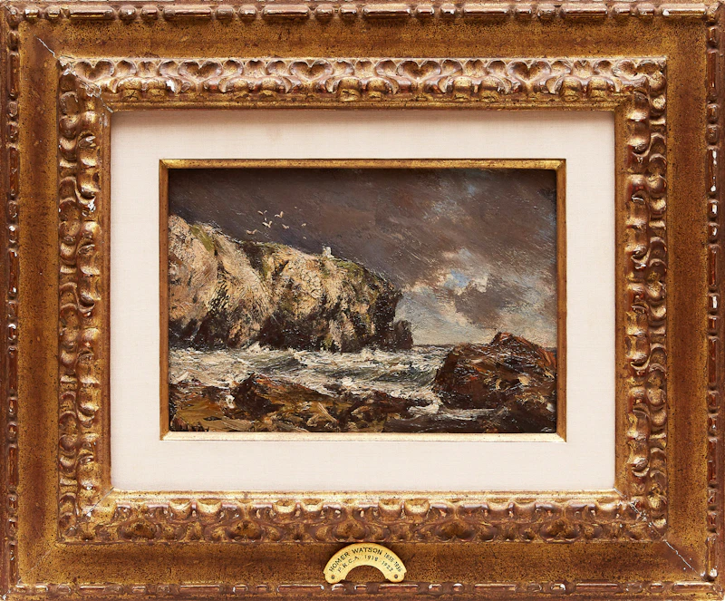 Homer Ransford Watson, The Cliff Light, Cape Breton, oil on board - view 2