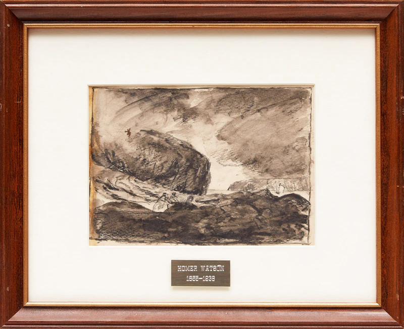 Homer Ransford Watson, Shoreline Landscape, graphite sketch - view 2