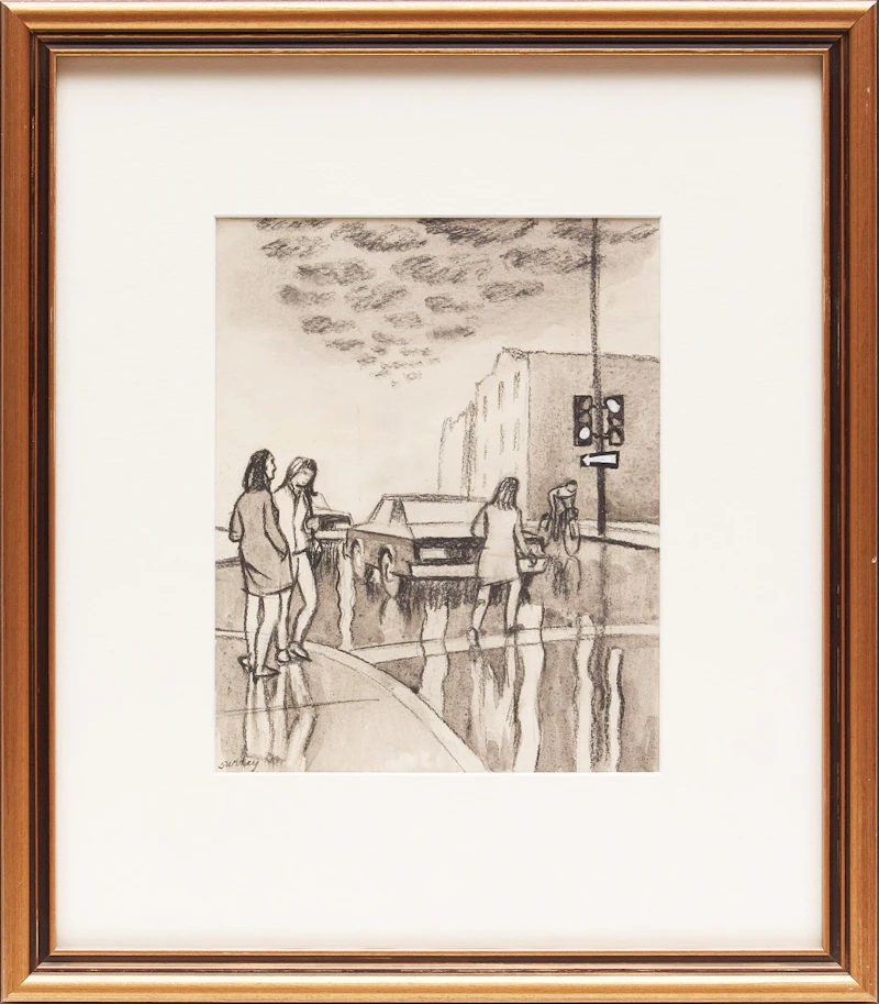 Philip Henry Howard Surrey, Against the Red, graphite and ink wash - view 2
