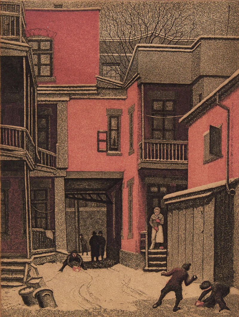 Courtyard Off St. Lawrence Blvd. by Frederick Bourchier Taylor