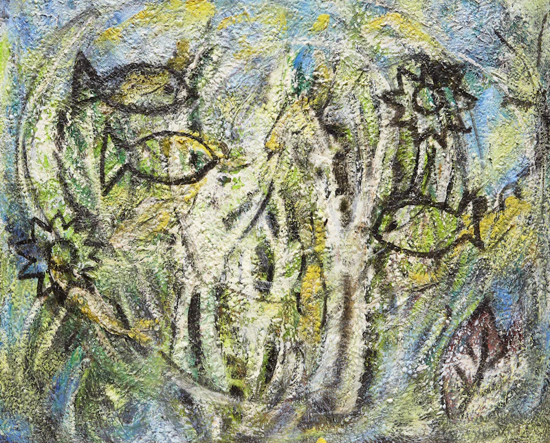 Composition with Fish by Mabel Irene Lockerby
