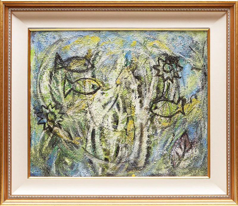 Mabel Irene Lockerby, Composition with Fish, oil on canvas - view 2