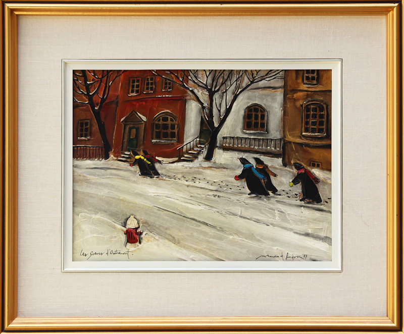 Normand Hudon, Les soeurs d’Outremont (1989), acrylic on masonite - view 2